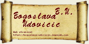 Bogoslava Udovičić vizit kartica